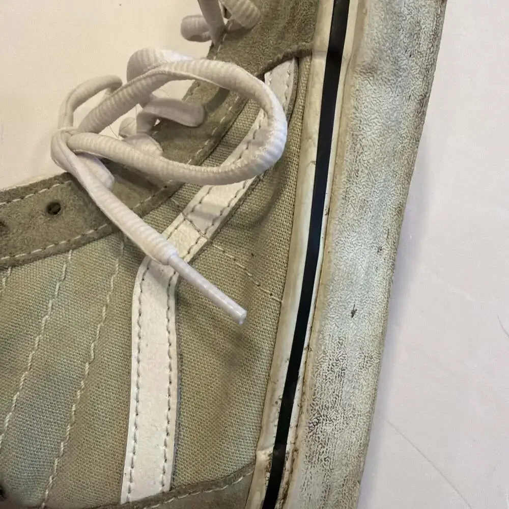 Vans Sk8-Hi Shoes W-5.5 M-4.0 Sage/White Suede High Top Skater Grunge Wear Shoes